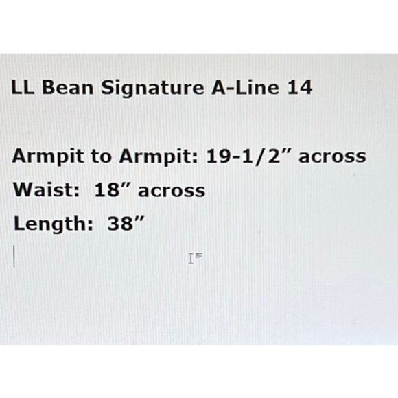 LL Bean Signature A-Line Fit and Flare Chambray Dress 14 Blue All Cotton - Picture 6 of 6